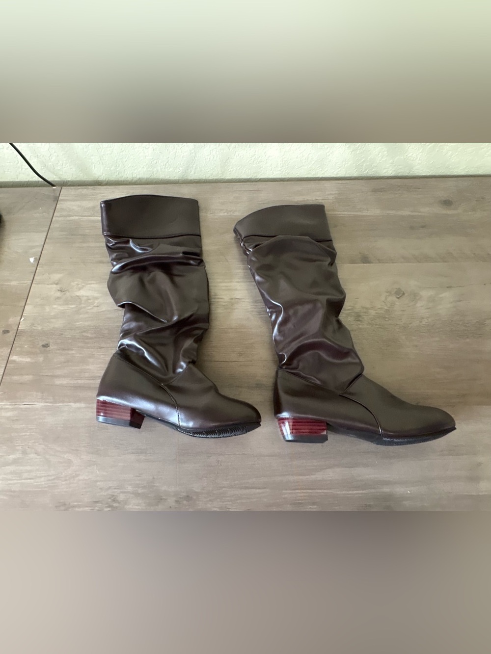 Women’s Brown Slouch Mid-Calf Boots EU 36 US 5.5-6 NWOT Low Heel Fashion Boots